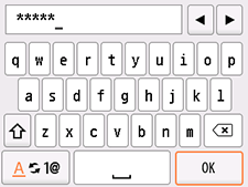 Schermata Immettere password