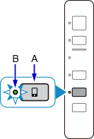 figure: Press and hold the Direct button and the Direct lamp flashes