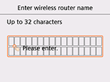 Schermata di immissione del nome del router wireless