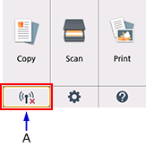 HOME screen: Select Network status