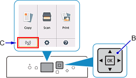Zaslon POČETNA: odaberite Status mreže