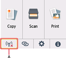 KEZDŐLAP képernyő: A Hálózat elem kiválasztása
