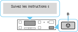 figure : Appuyez sur le bouton Arrêt