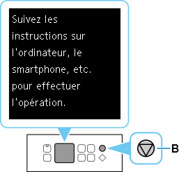 figure : Appuyez sur le bouton Arrêt