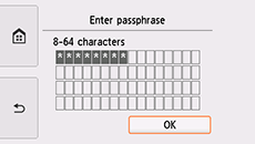 Skærm til bekræftelse af passphrase