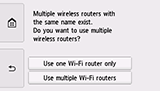 Pantalla de selección de router inalámbrico: Existen varios routers inalámb. con el mismo nombre.