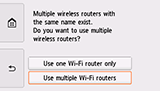 Ekran wyboru routera bezprzewodowego: Użyj wielu routerów W-Fi