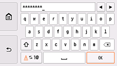 Schermata di immissione della passphrase