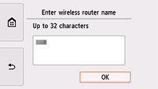 Ecranul de confirmare a numelui ruterului wireless