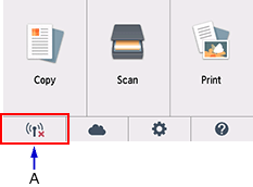 GİRİŞ ekranı: Ağ durumunu seçme