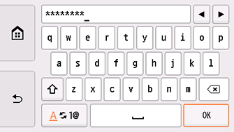 Schermata Immettere password