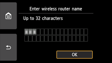 Wireless router name confirmation screen