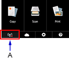 Wireless LAN setting list screen