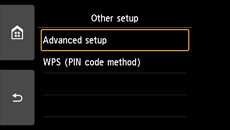 Citi iestatījumi ekrāns: atlasiet Pielāgotā iestatīšana