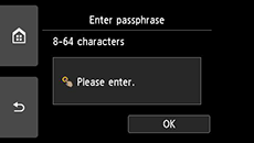 Skærm til indtastning af passphrase