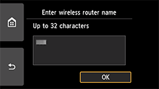 Skærmbillede til bekræftelse af navn på trådløs router