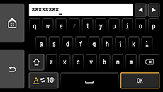 Écran de saisie de la clé réseau