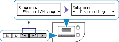 Pantalla del Menú Configurar: seleccione Config. dispositivo