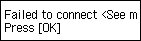 หน้าจอ Error: Failed to connect.