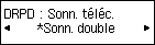Écran DRPD&nbsp;: définition sonnerie télécopie&nbsp;: Sélection de Sonn. double