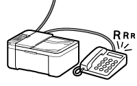 figura: Ouvir um sinal de toque quando receber um fax