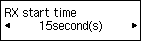 RX başlangıç zamanı ekranı