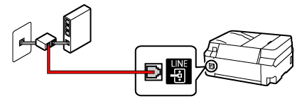 joonis: telefonijuhtme ja telefoniliini (jaotur + xDSL-i modem) vahelise ühenduse kontrollimine