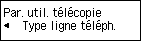 Écran Paramètres utilisateur FAX : Sélection du type de ligne téléphonique