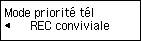 Écran Mode priorité tél : Sélection de REC conviviale
