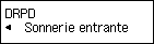 Écran DRPD&nbsp;: Sélection de Sonnerie entrante