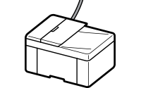 figura: Linha telefônica dedicada à manipulação de fax (Modo somente Fax)