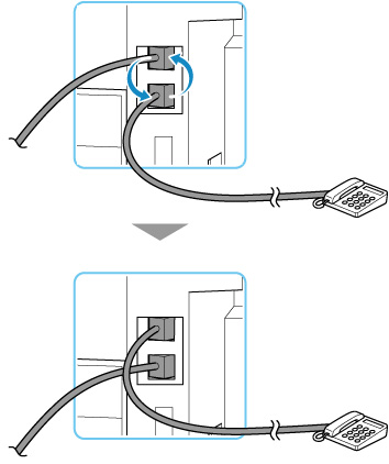 рисунок: замена местами телефонных кабелей