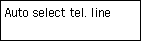 Easy setup screen: Auto select tel. line