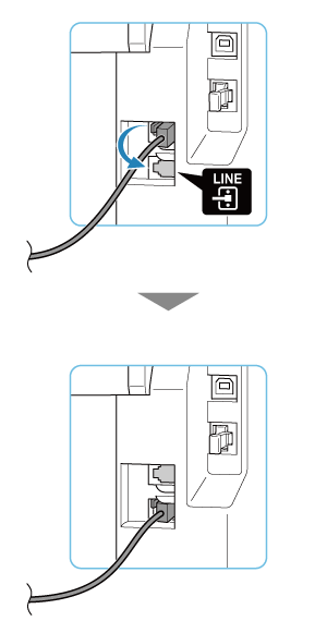 figure : Reconnectez le câble téléphonique
