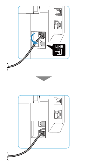 図：モジュラーケーブルの差し直し