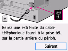 Écran Configuration facile&nbsp;: Sélectionnez Suivant
