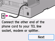 Lengvos sąrankos ekranas: pasirinkite „Toliau“
