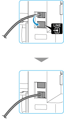 Obrázok: Opätovné pripojenie telefónneho kábla