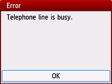 شاشة خطأ: Telephone line is busy.