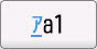 Switch between "katakana," "lower case letters of the alphabet," and "numbers and symbols."