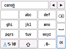 Zaslon za vnos imena enote