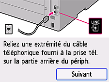 Écran Configuration facile&nbsp;: Sélectionnez Suivant