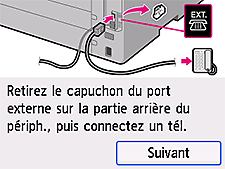 Écran Configuration facile&nbsp;: Sélectionnez Suivant