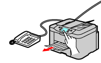 figura: Verificare ogni chiamata per stabilire se si tratta di un fax, quindi ricevere i fax tramite il pannello dei comandi