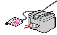 rysunek: Chcę, aby urządzenie faksowe automatycznie odróżniało faksy od połączeń głosowych i odpowiednio je odbierało