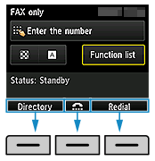 figure: Function buttons