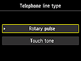 Telephone line type screen: Rotary pulse