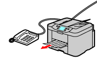 рисунок: Я хочу, чтобы принтер принимал все вызовы как факсимильные после того, как телефон прозвонит в течение определенного времени