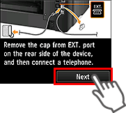 Easy setup screen: Select Next