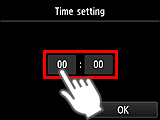 Экран настройки времени